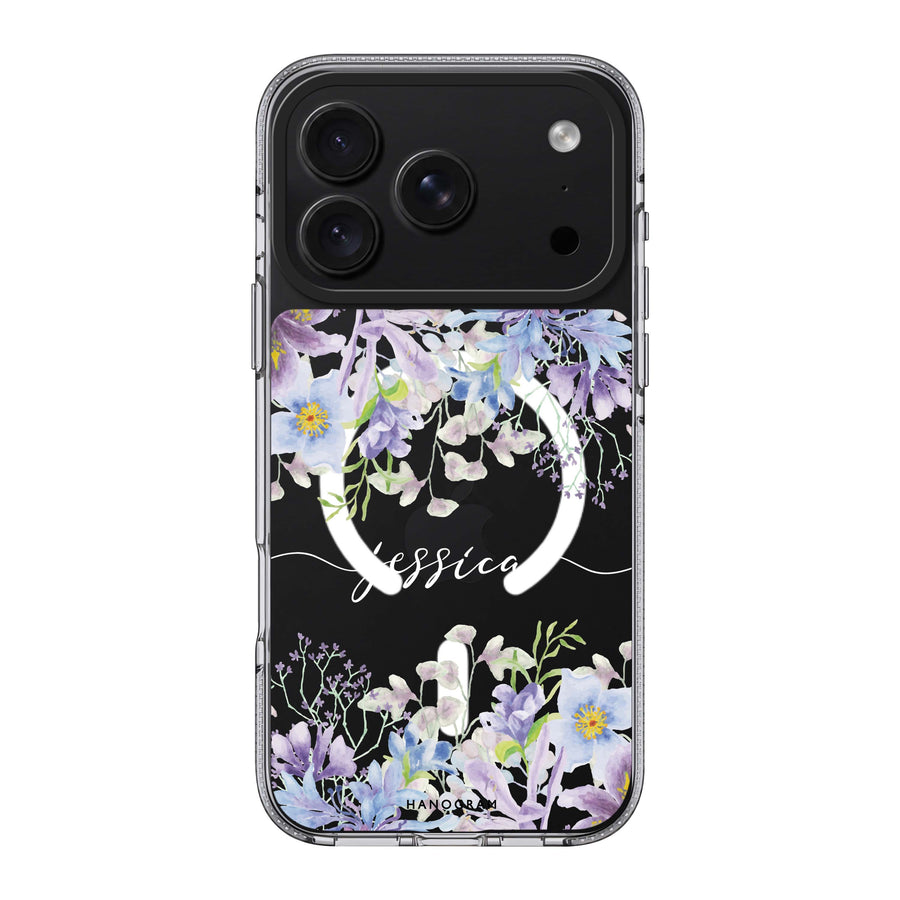 Hanogram Flowers Bloom — iPhone 18 Pro / Pro Max MagSafe Clear Case