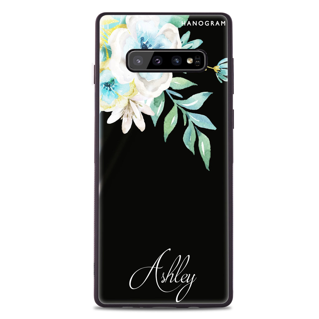 Watercolor Flowers Samsung 超薄強化玻璃殻
