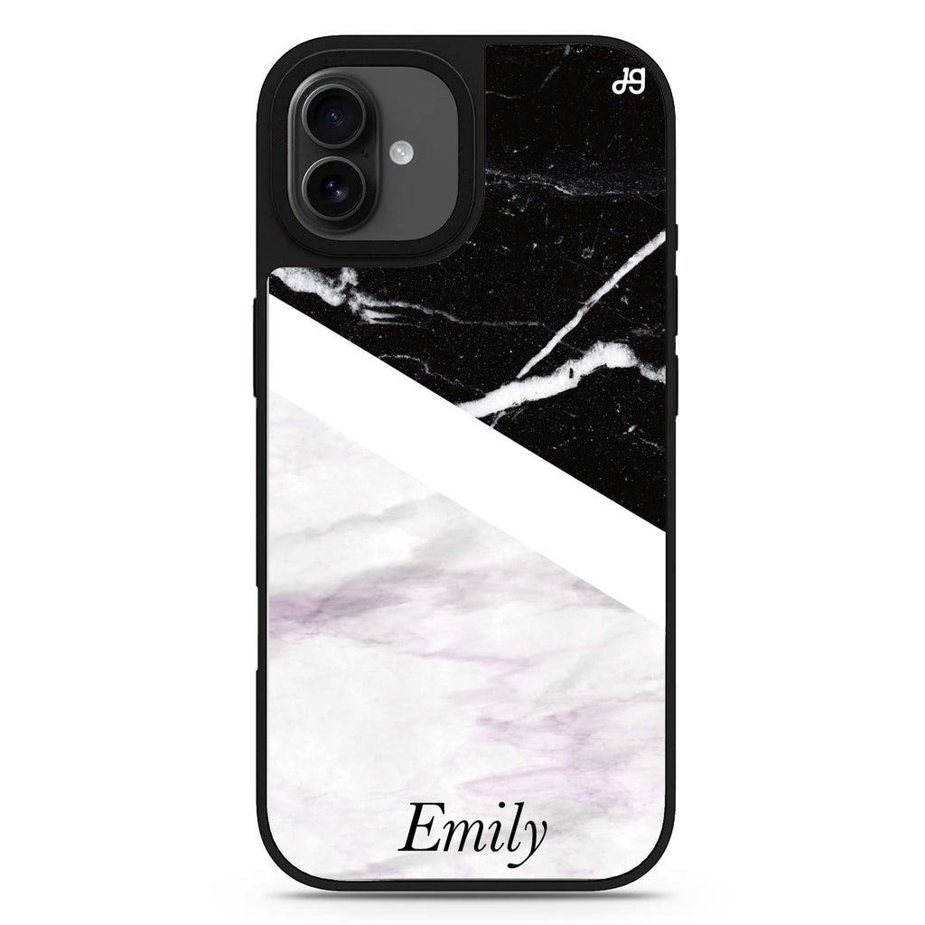 Black & White Marble iPhone 17 大理石紋鏡面手機殼 主圖設計