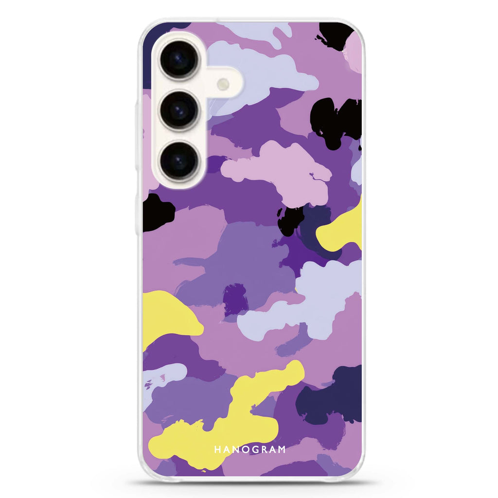 Cloud Camo Samsung Galaxy S26/S25/S24 水晶透明保護殼正面展示