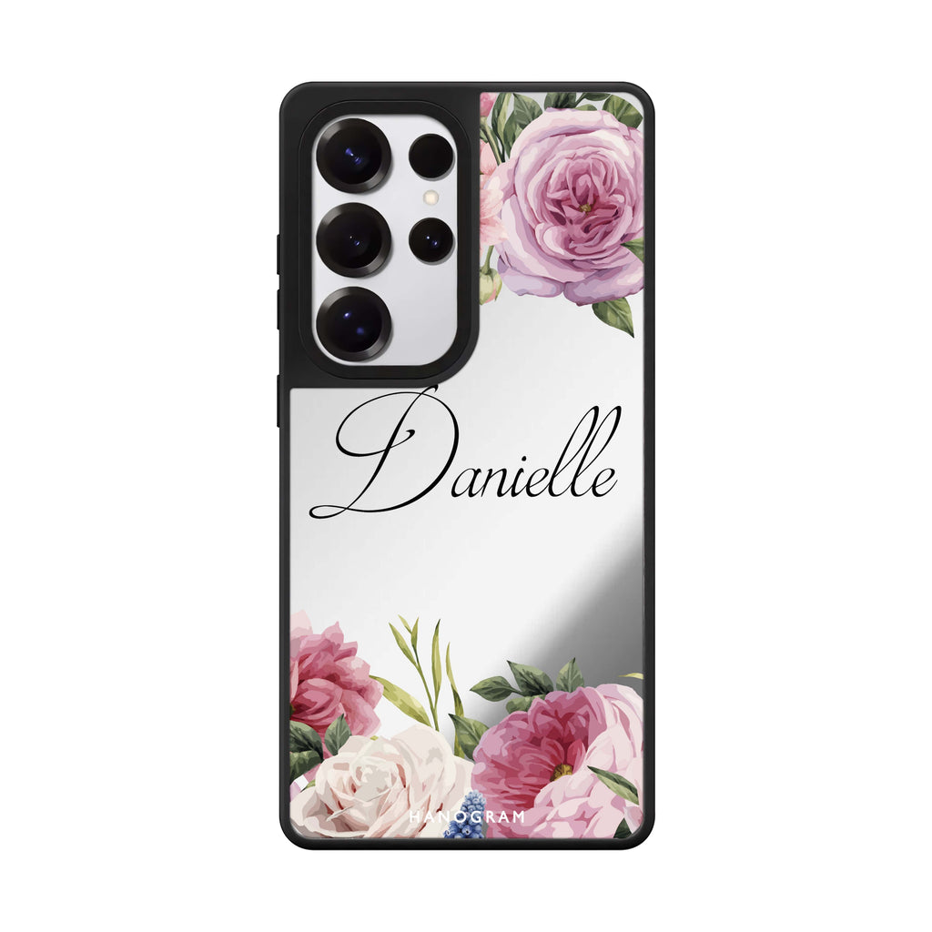 Light Pink Floral 鏡面手機殼