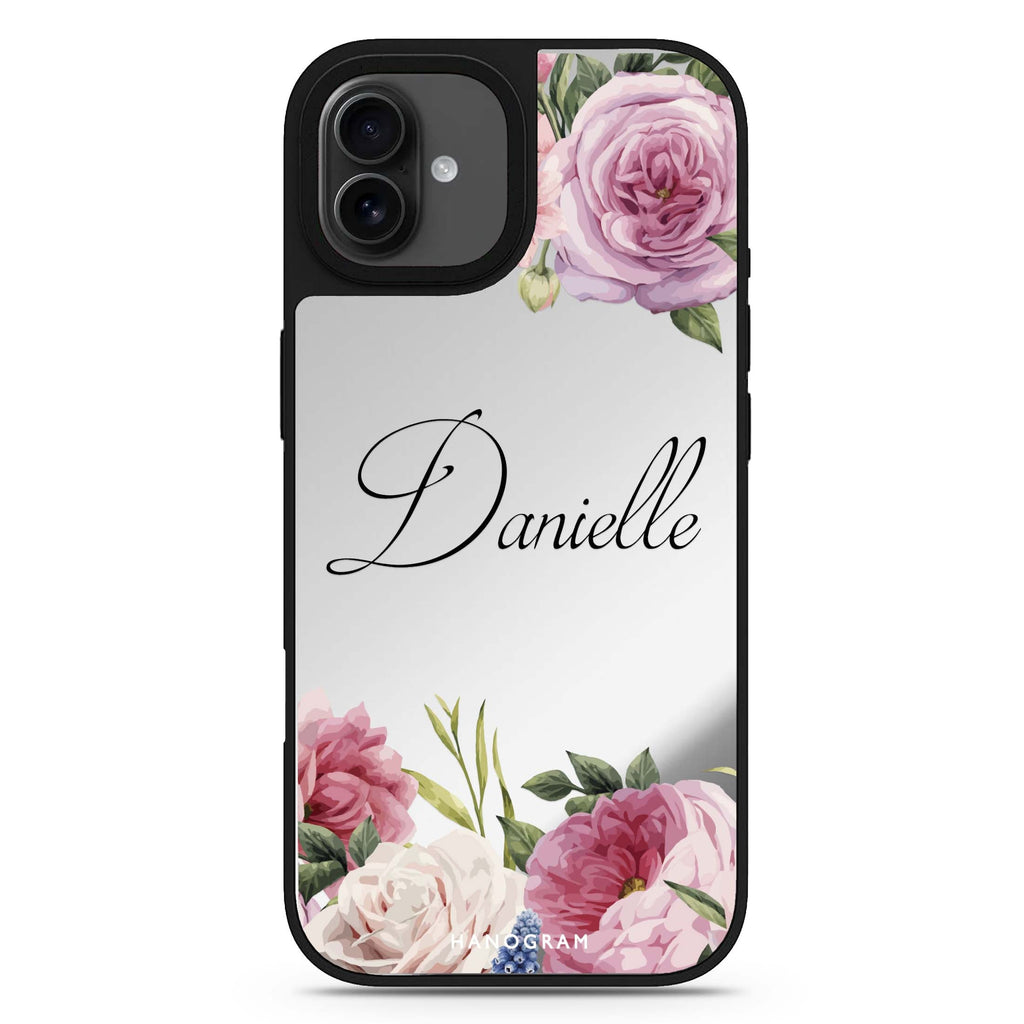 Light Pink Floral iPhone 17 花卉鏡面手機殼 主圖設計