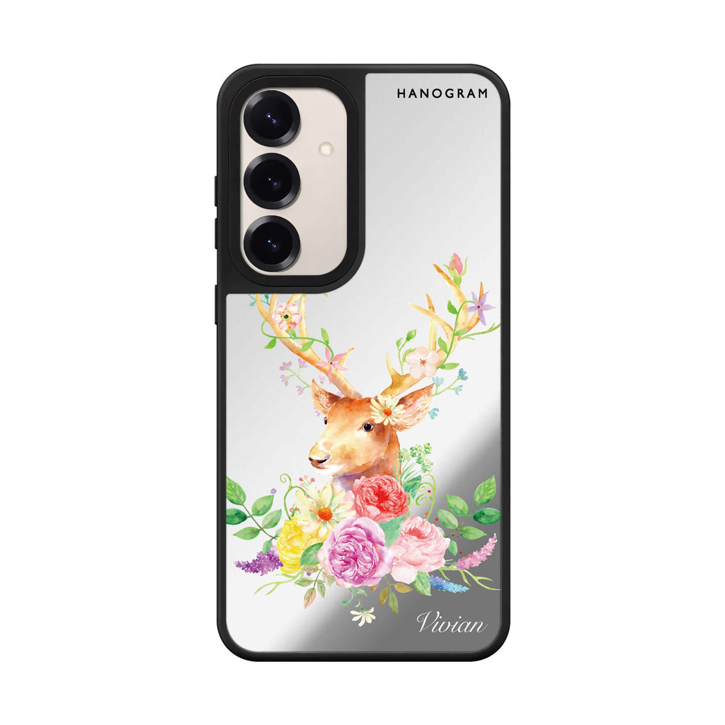 Floral & Deer 鏡面手機殼
