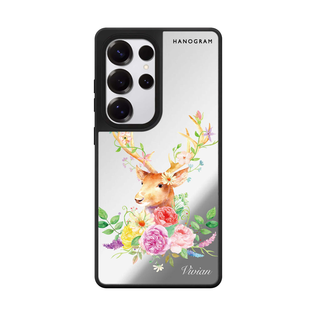 Floral & Deer 鏡面手機殼