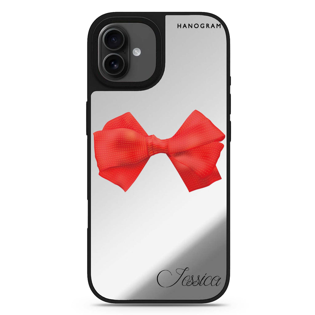 Red Bow iPhone 17 時尚鏡面手機殼 主圖設計