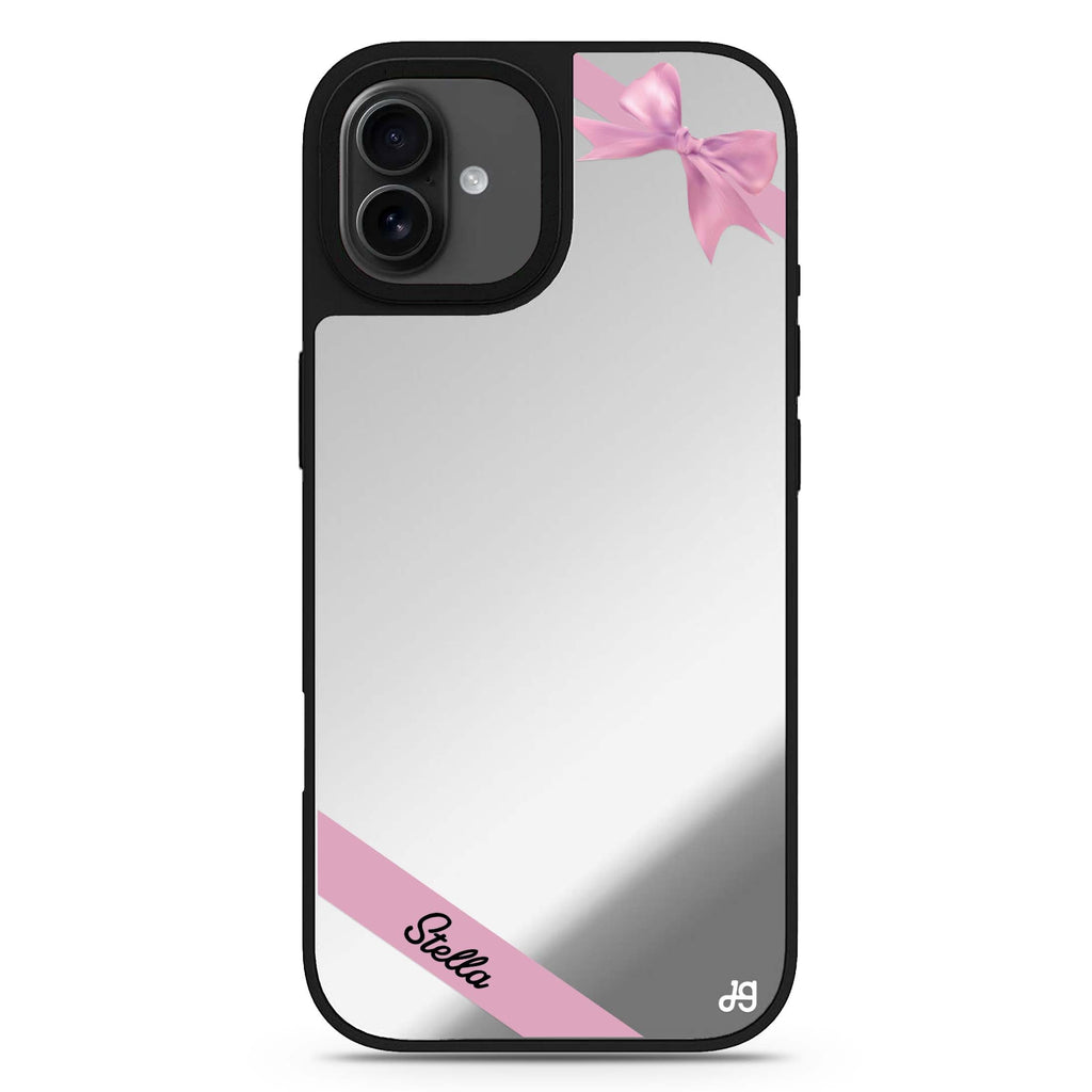 Pink Bow iPhone 17 時尚鏡面手機殼 主圖設計
