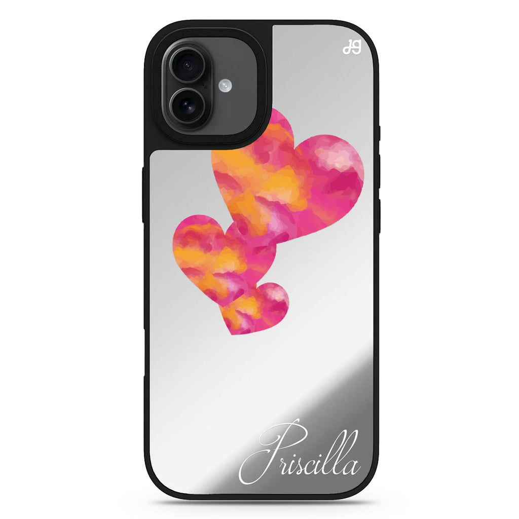 Red Hearts 款式1 iPhone 17 愛心鏡面手機殼 主圖設計