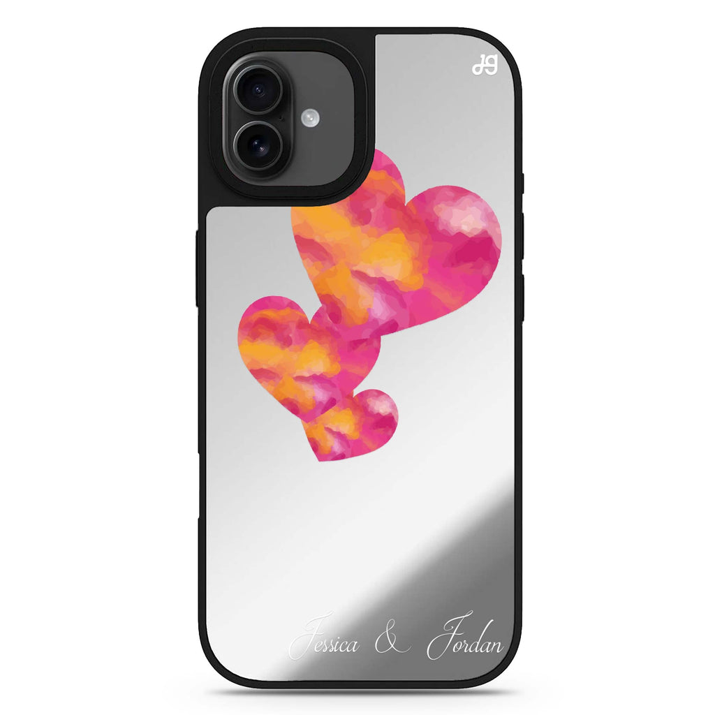 Red Hearts 款式2 iPhone 17 愛心鏡面手機殼 主圖設計