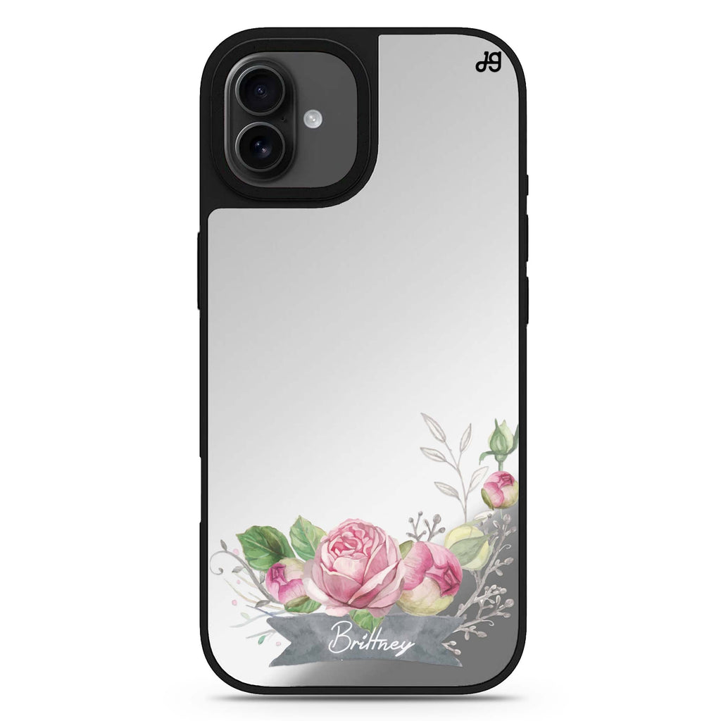 Ribbon & Floral iPhone 17 花卉鏡面手機殼 主圖設計
