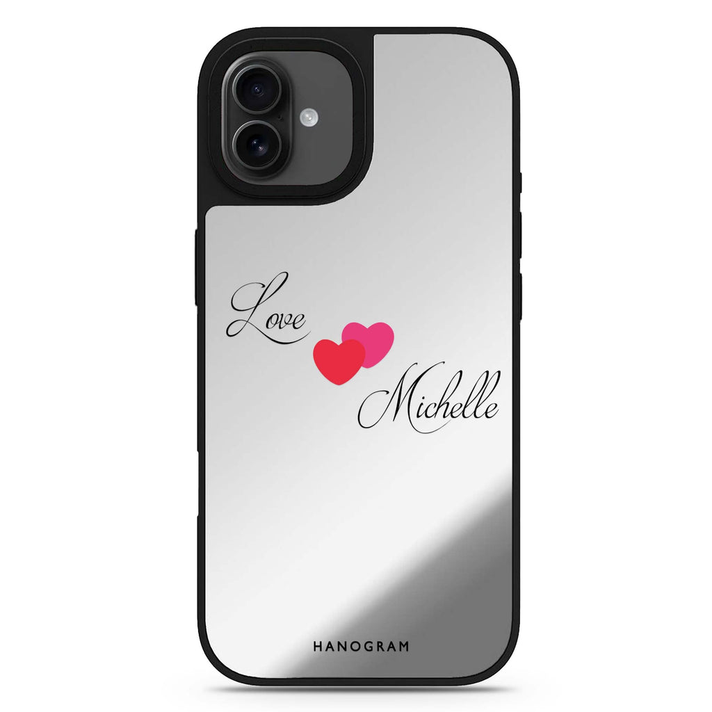 Sweet Heart 款式2 iPhone 17 愛心鏡面手機殼 主圖設計
