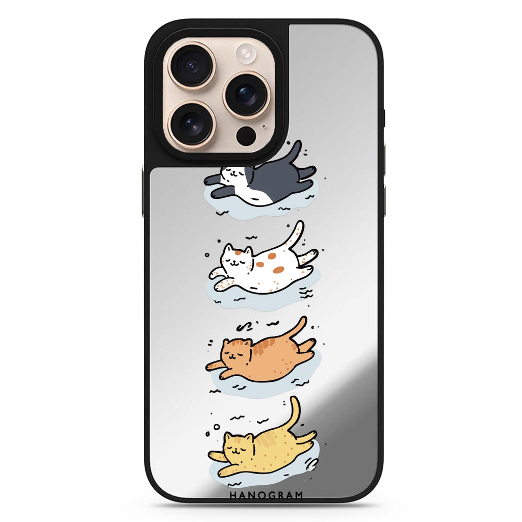 Drifting Kitties Magsafe 兼容鏡面手機殼