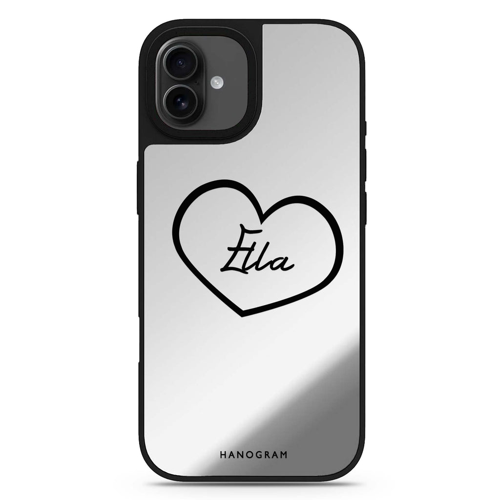 Sweet Heart 款式1 iPhone 17 愛心鏡面手機殼 主圖設計
