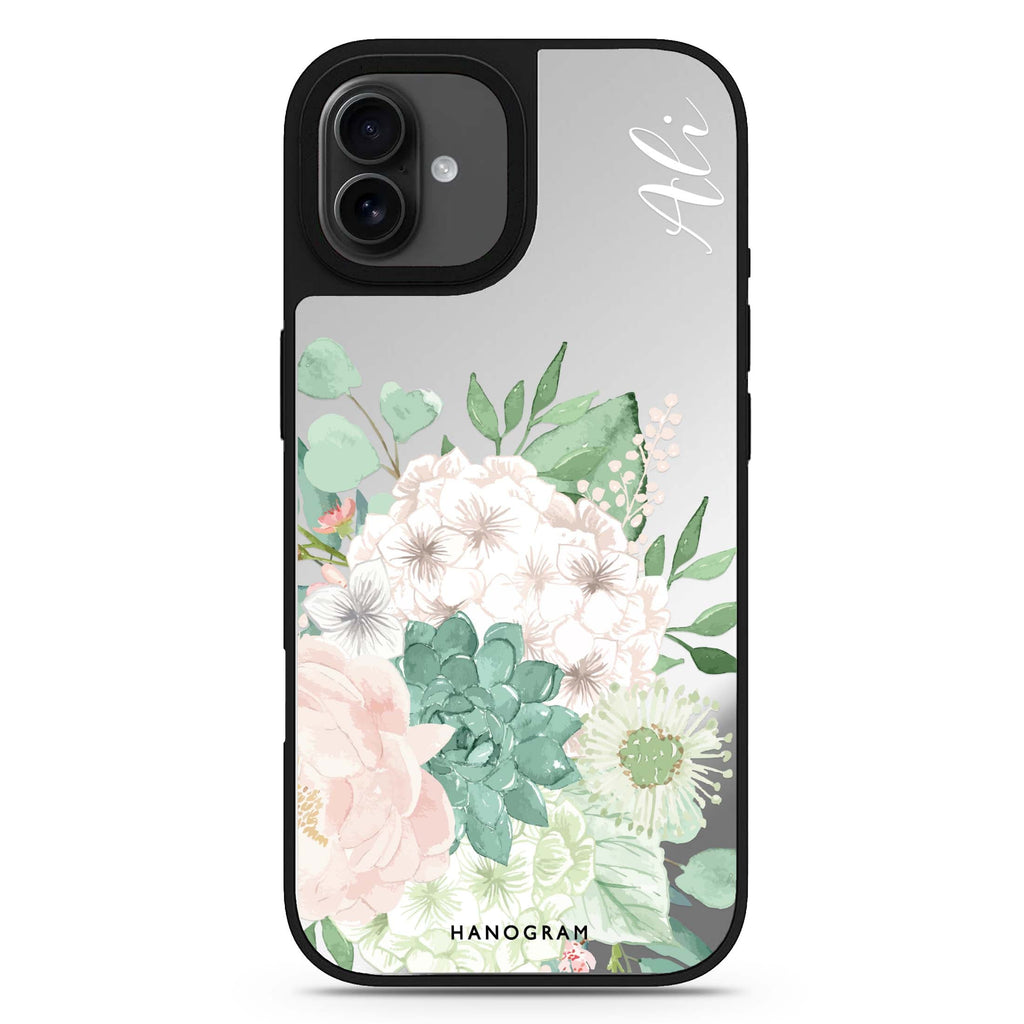 Vintage Flowers iPhone 17 花卉鏡面手機殼 主圖設計