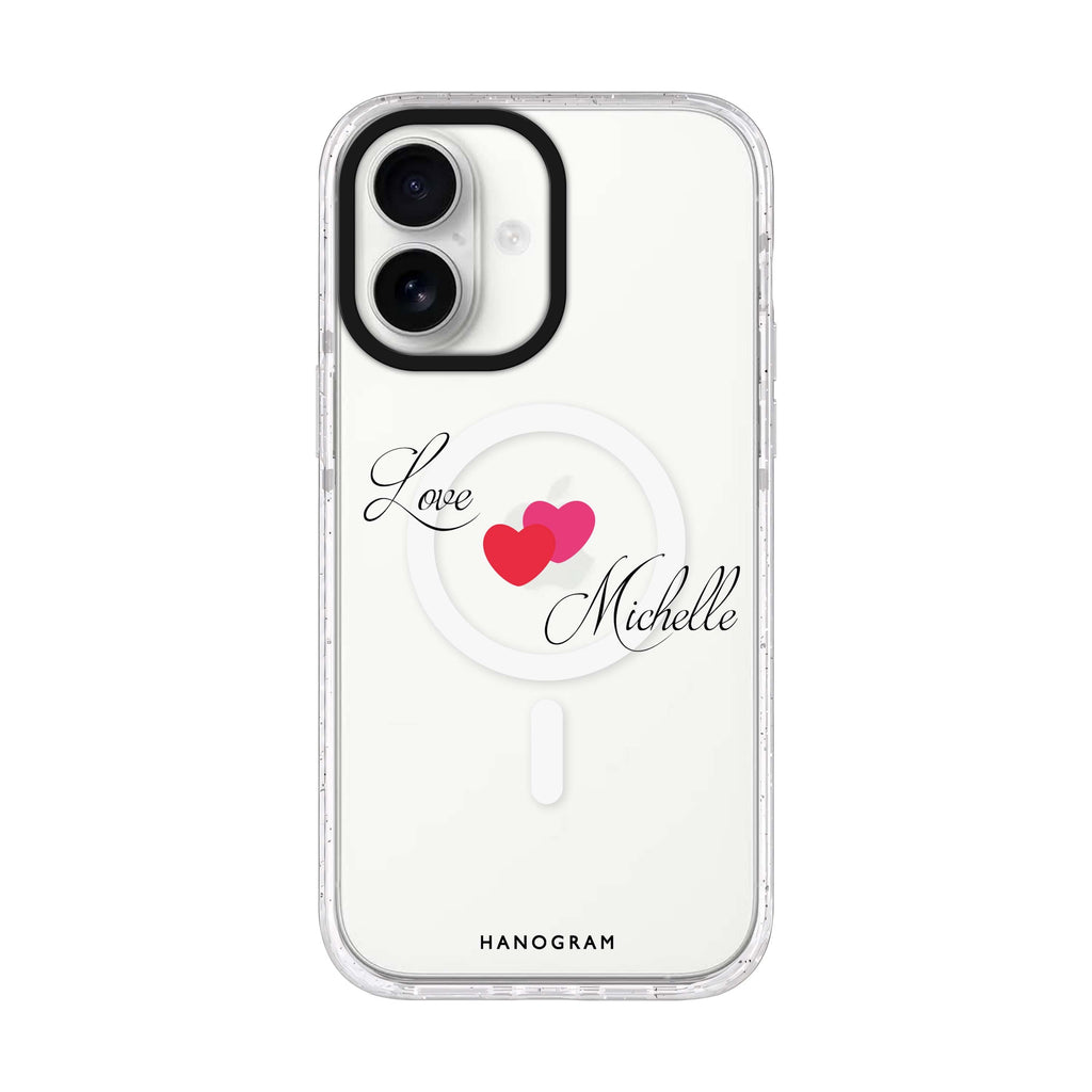 Sweet Heart iPhone 17 水晶透明保護殼正面展示