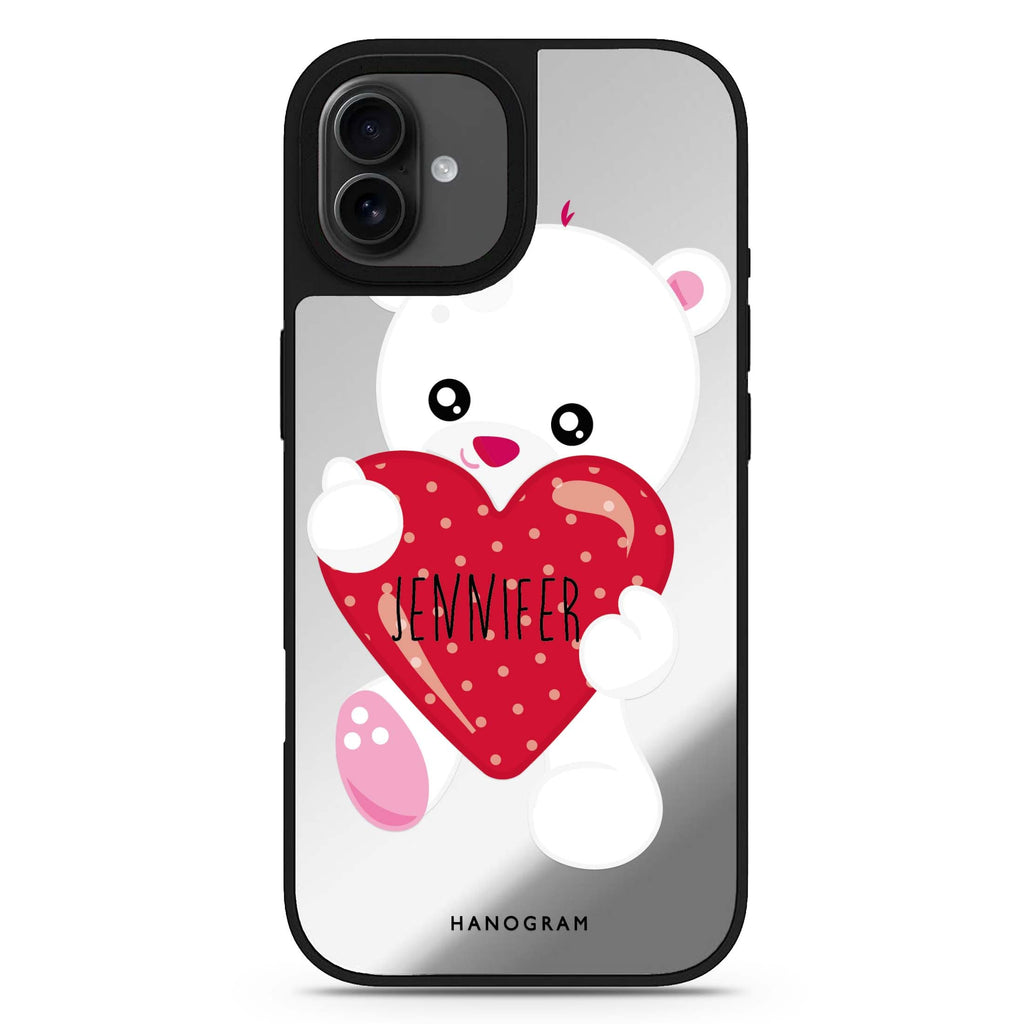 Lovely Bear iPhone 17 可愛動物鏡面手機殼 主圖設計