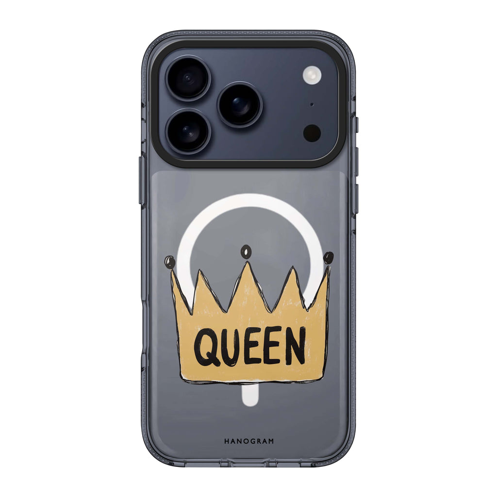 Royal Queen iPhone 17 Pro Max MagSafe 水晶透明保護殼 人像插畫設計 圖1