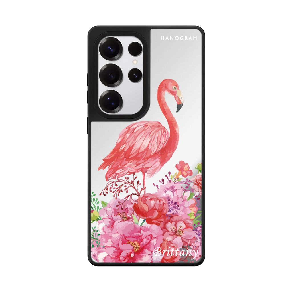 Flamingo & Flower 鏡面手機殼