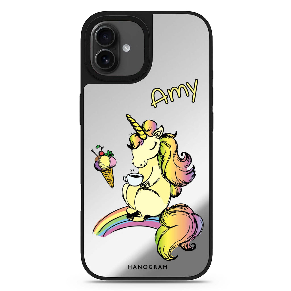 Cute Unicorn iPhone 17 可愛動物鏡面手機殼 主圖設計