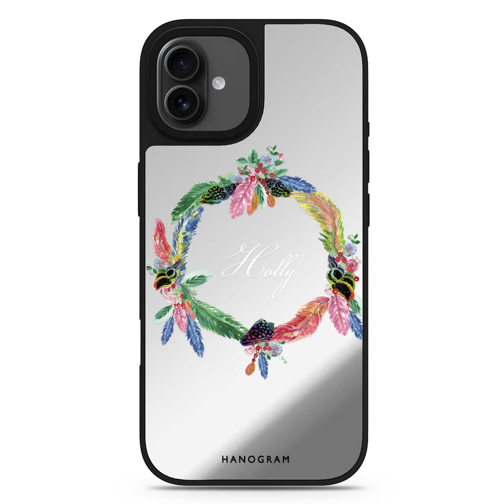 Watercolour Feather iPhone 17 水彩鏡面手機殼 主圖設計