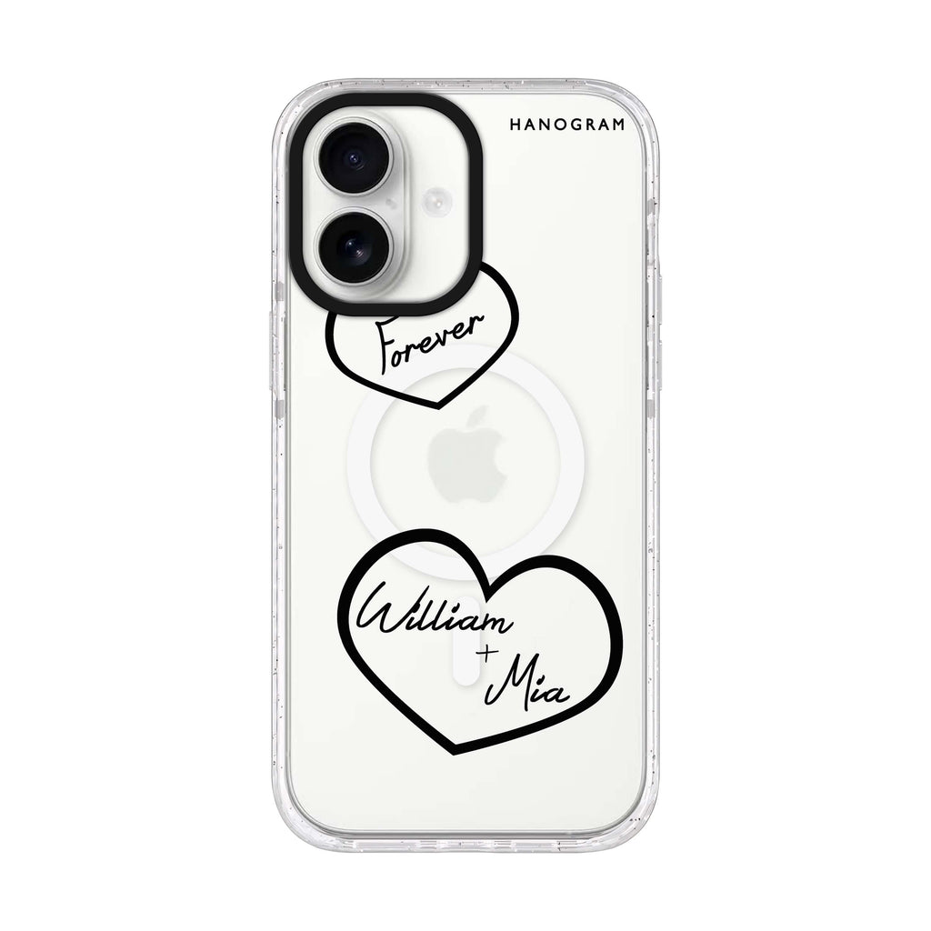 Sweet Heart II iPhone 17 水晶透明保護殼正面展示