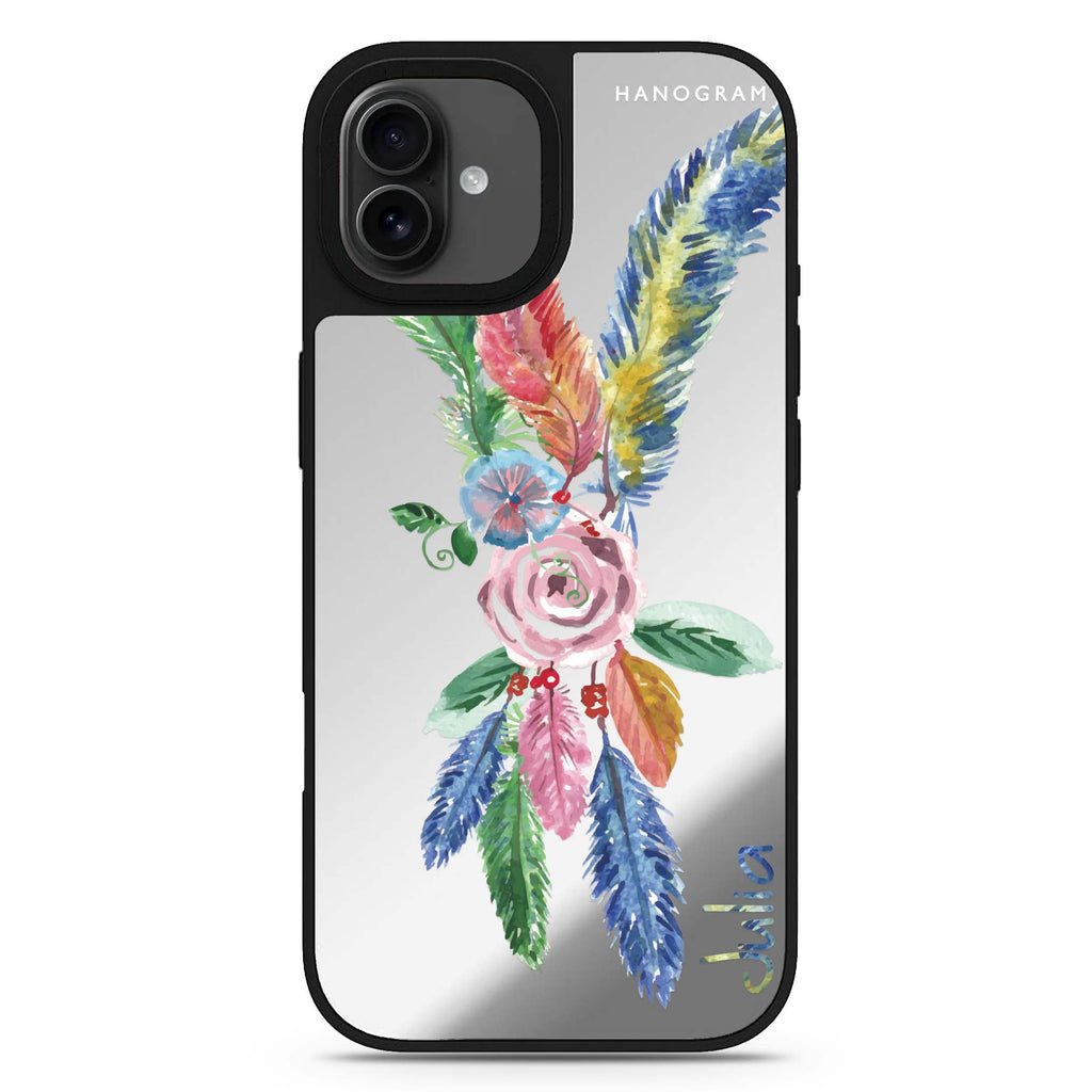 Feather Love iPhone 17 愛心鏡面手機殼 主圖設計
