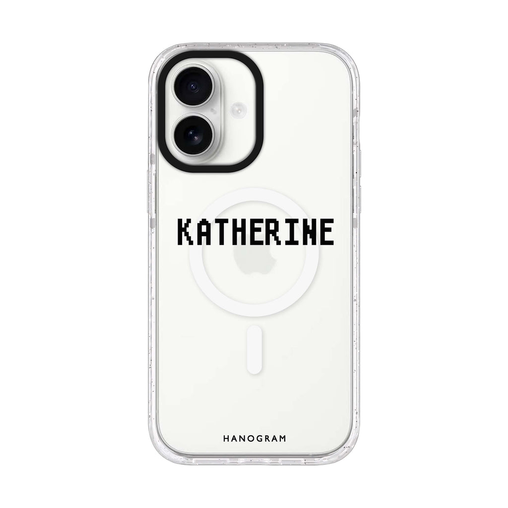 Pixel Custom Name iPhone 17 水晶透明保護殼正面展示