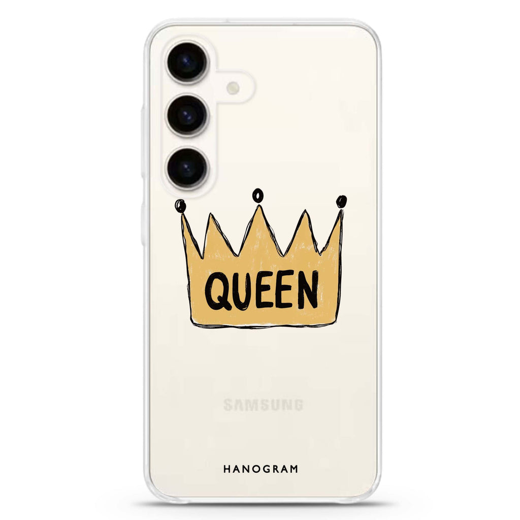 Royal Queen Samsung Galaxy S26/S25/S24 水晶透明保護殼正面展示