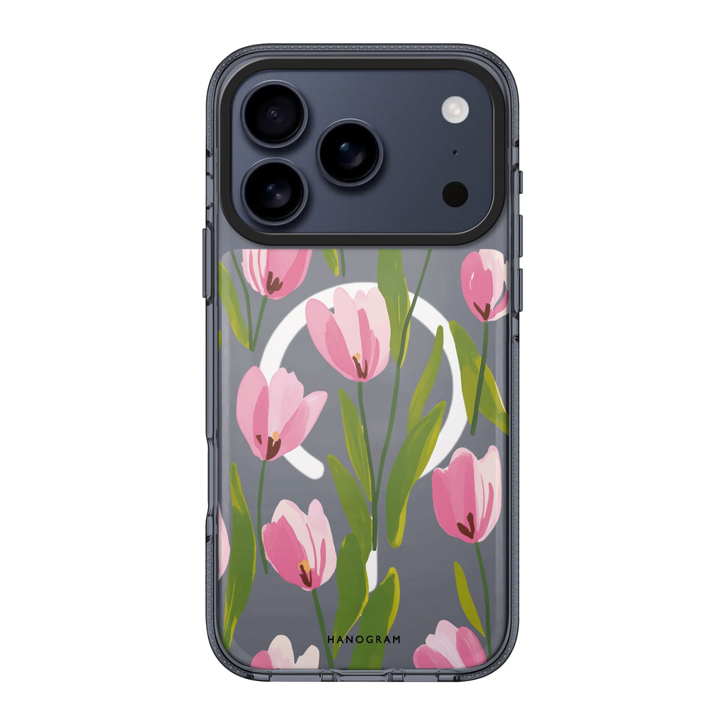 Tulip Waltz iPhone 17 Pro Max MagSafe 水晶透明保護殼 花卉圖案設計 圖1