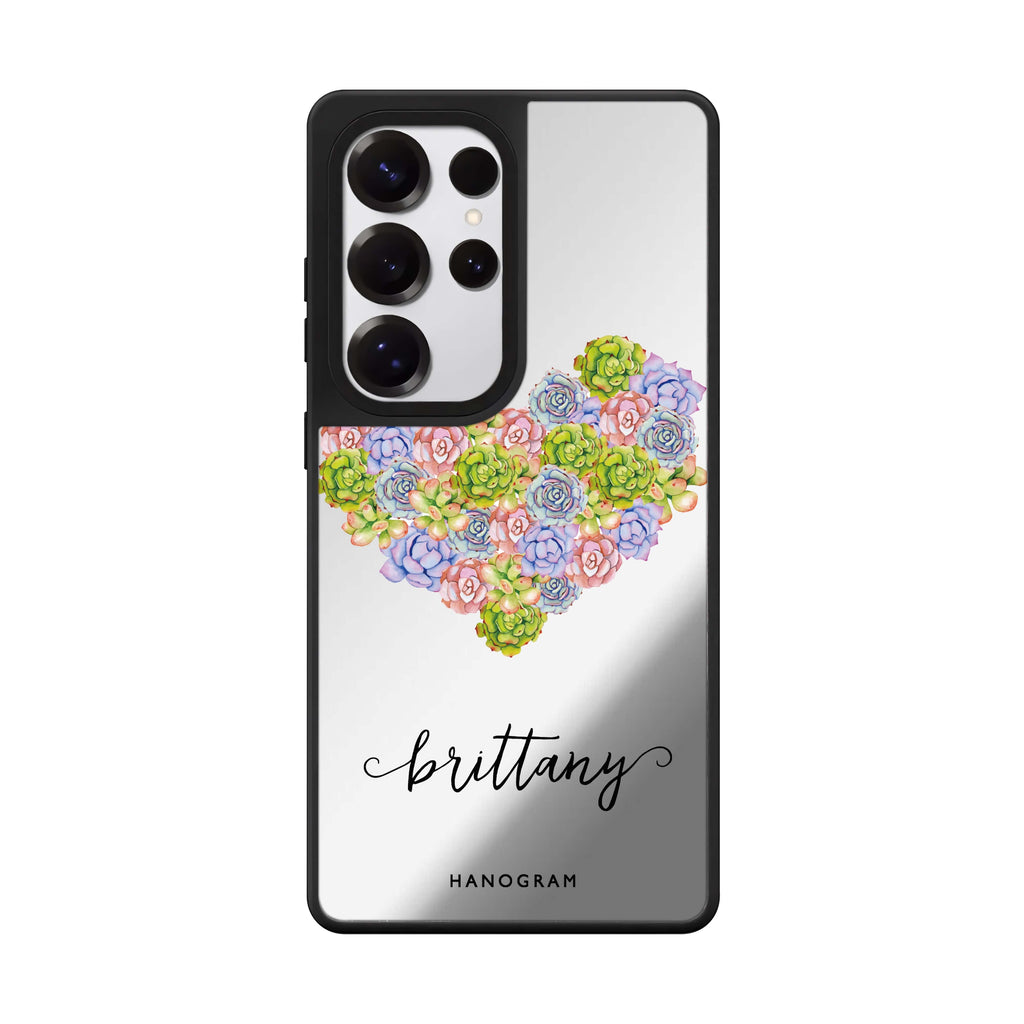 Floral Heart 鏡面手機殼