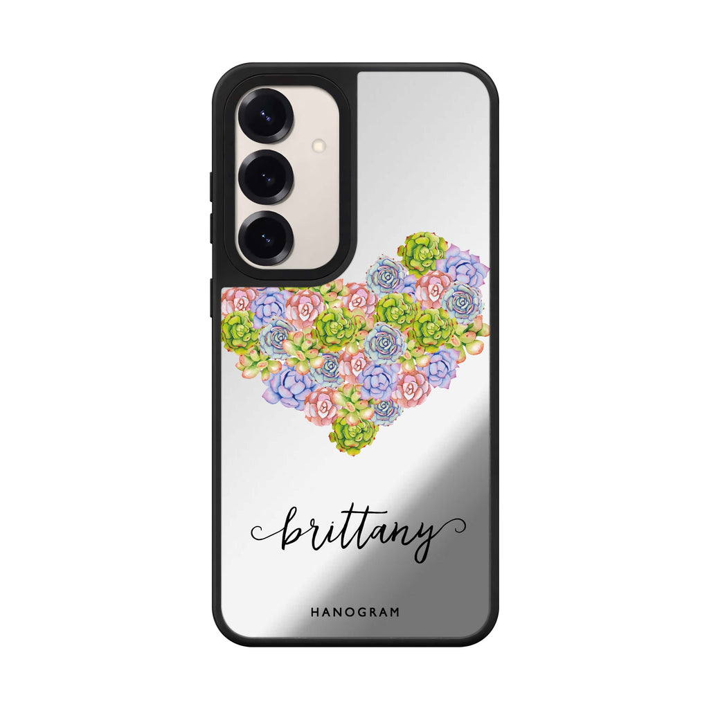 Floral Heart 鏡面手機殼