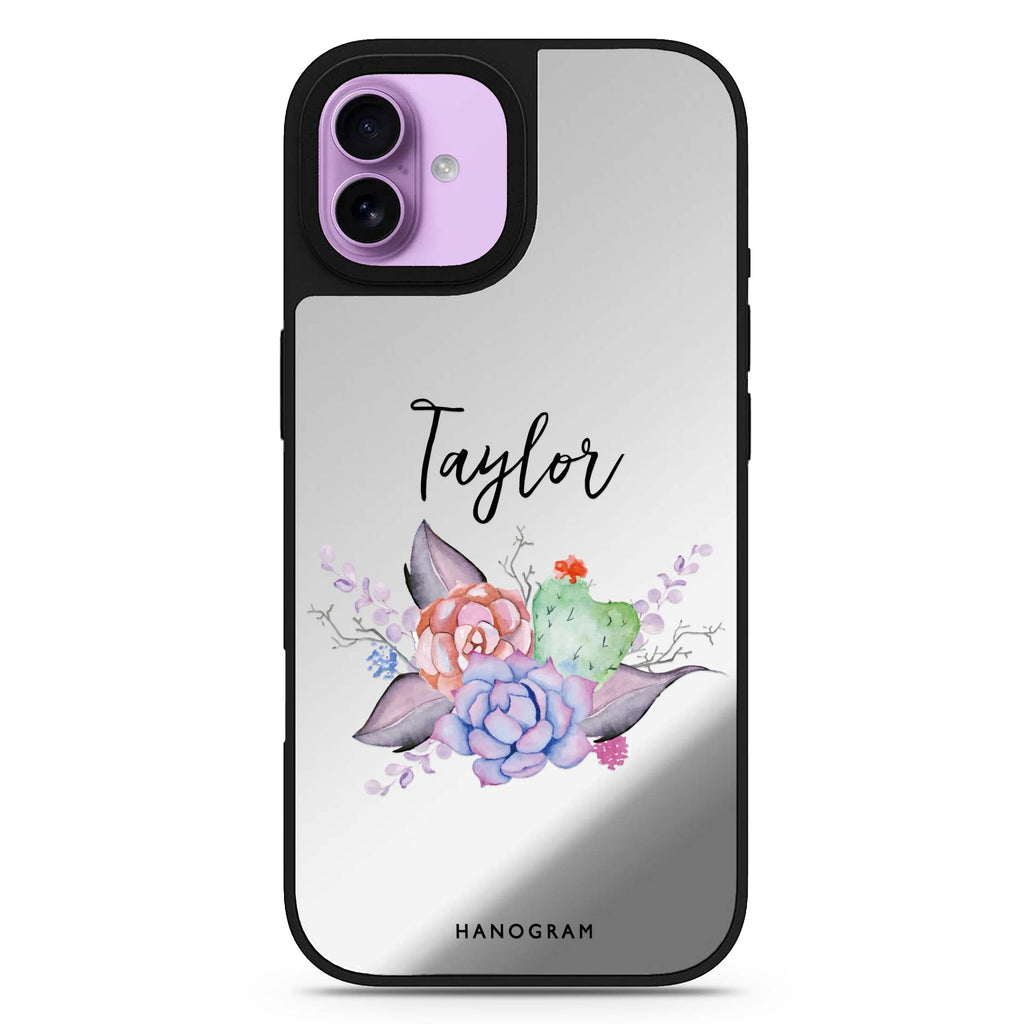 Floral Heart iPhone 17 花卉鏡面手機殼 主圖設計