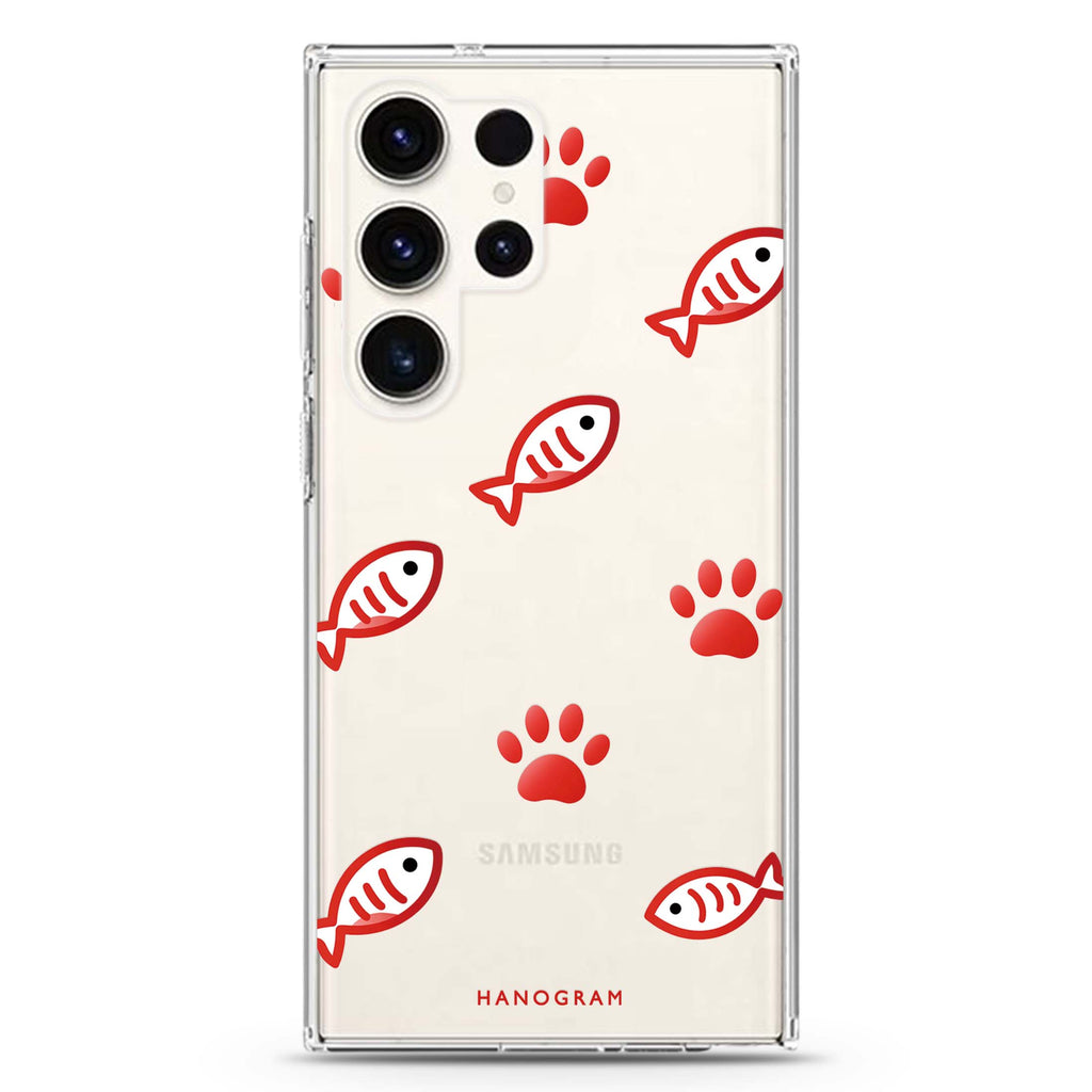 Scarlet Pawprints Samsung Galaxy 水晶透明保護殼