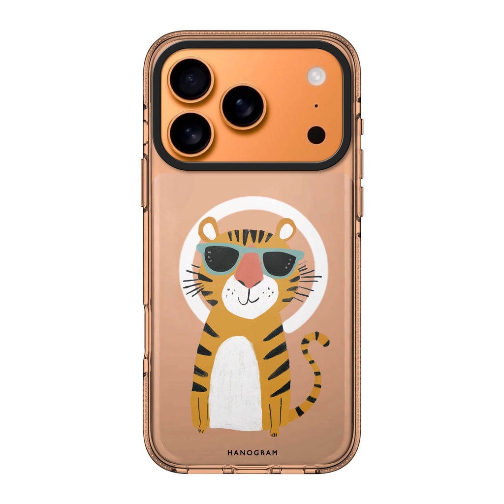 Cool Tiger iPhone 17 Pro Max MagSafe 水晶透明保護殼 老虎圖案設計 圖1