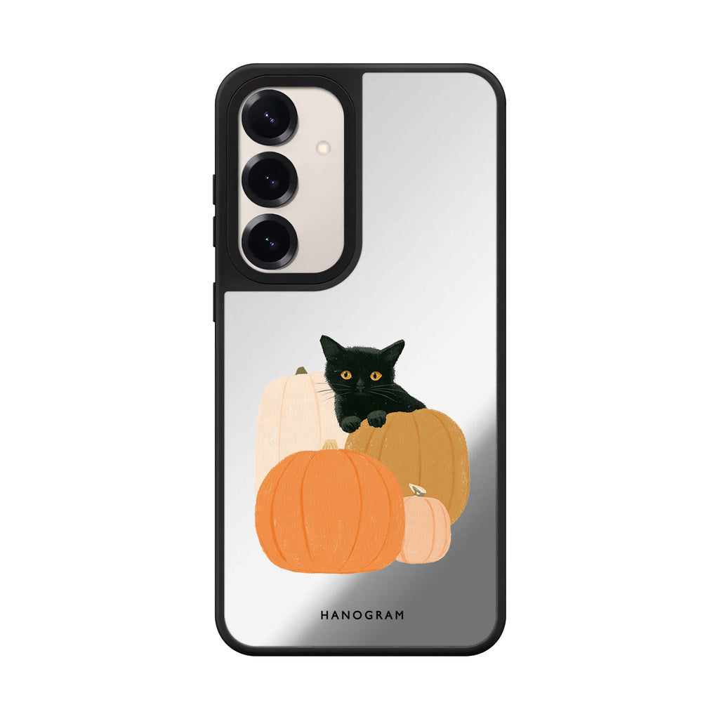 Peekaboo Pumpkin Kitten 鏡面手機殼