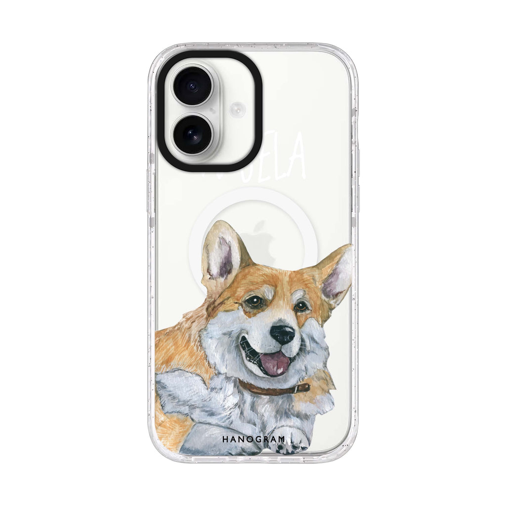 Corgi iPhone 17 水晶透明保護殼正面展示