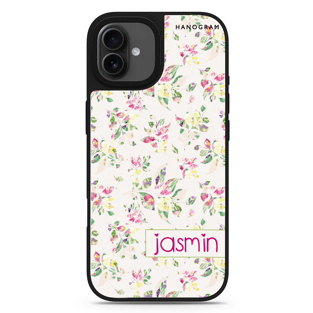 Floral Rain iPhone 17 花卉鏡面手機殼 主圖設計