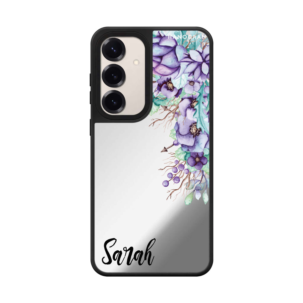 Purple Floral 鏡面手機殼