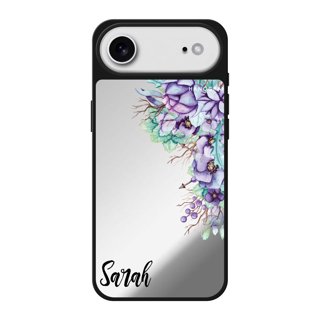 Purple Floral 鏡面手機殼