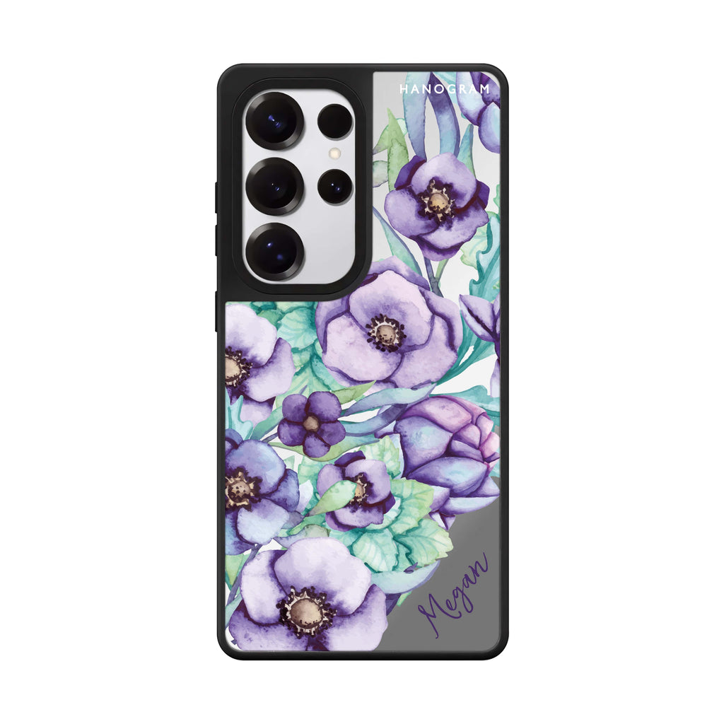 Purple Floral II 鏡面手機殼
