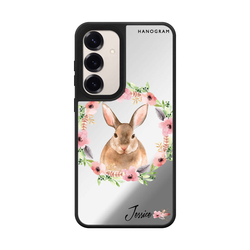 Floral Rabbit 鏡面手機殼