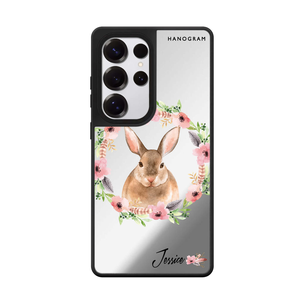 Floral Rabbit 鏡面手機殼