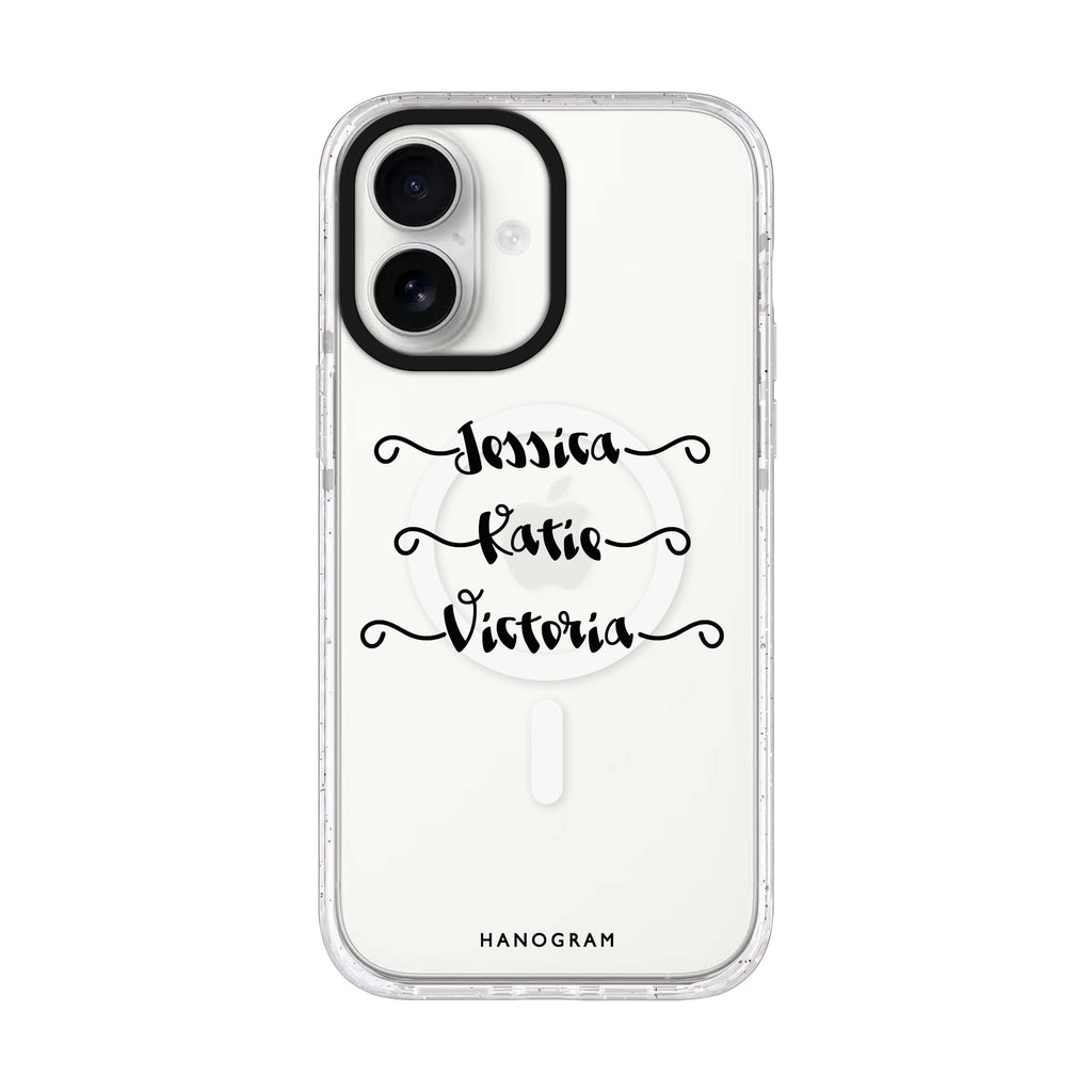 Triple iPhone 17 水晶透明保護殼正面展示