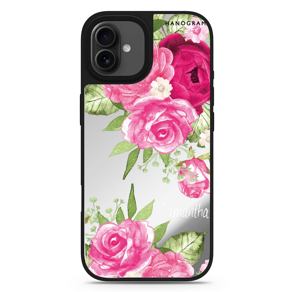 Watercolor Rose iPhone 17 水彩鏡面手機殼 主圖設計