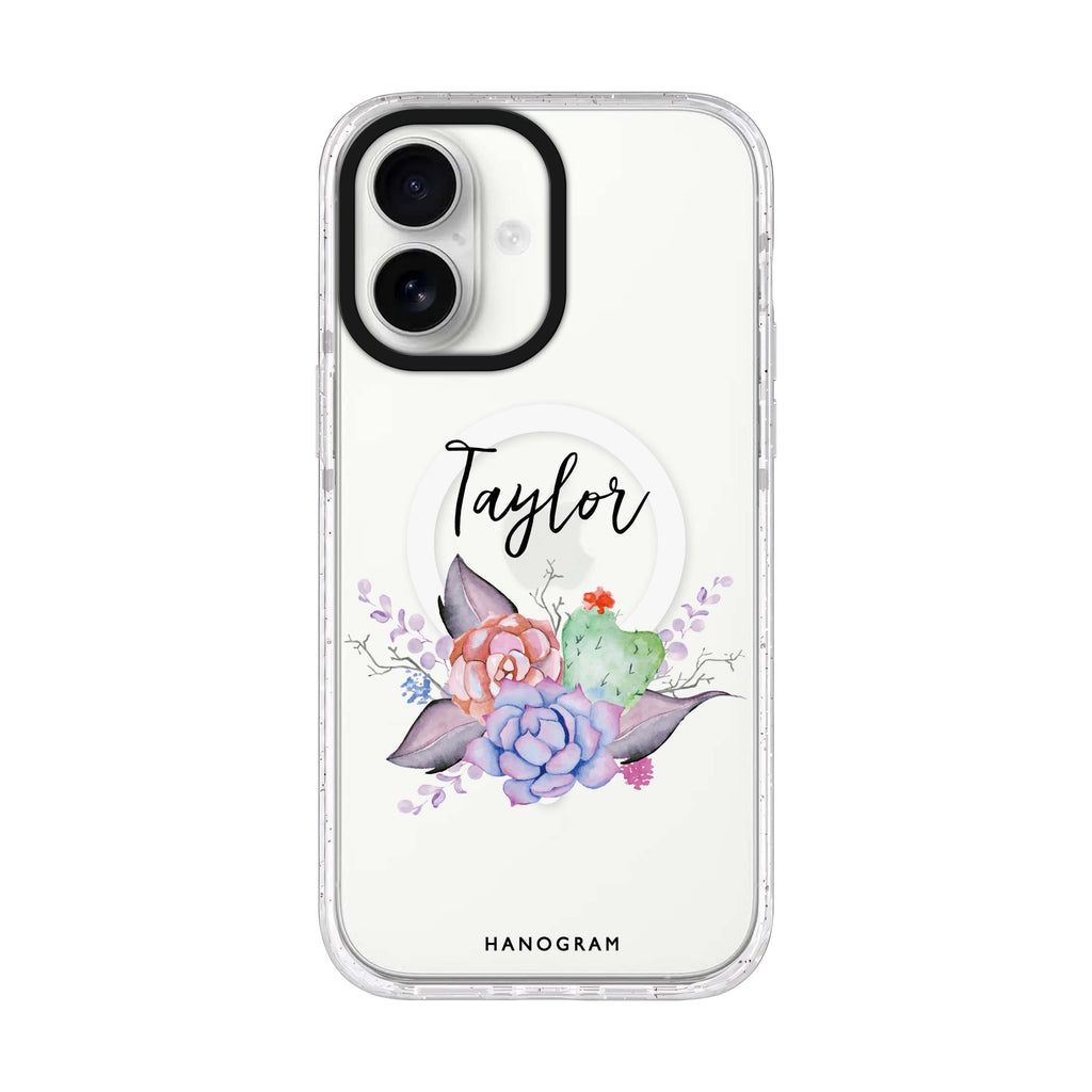 SECRET OF THREE iPhone 17 水晶透明保護殼正面展示