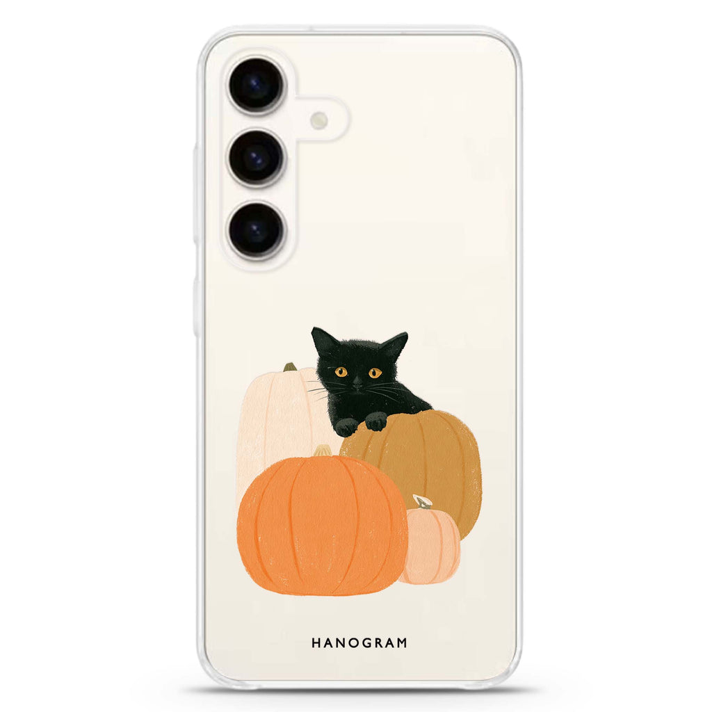 Peekaboo Pumpkin Kitten Samsung Galaxy 水晶透明保護殼