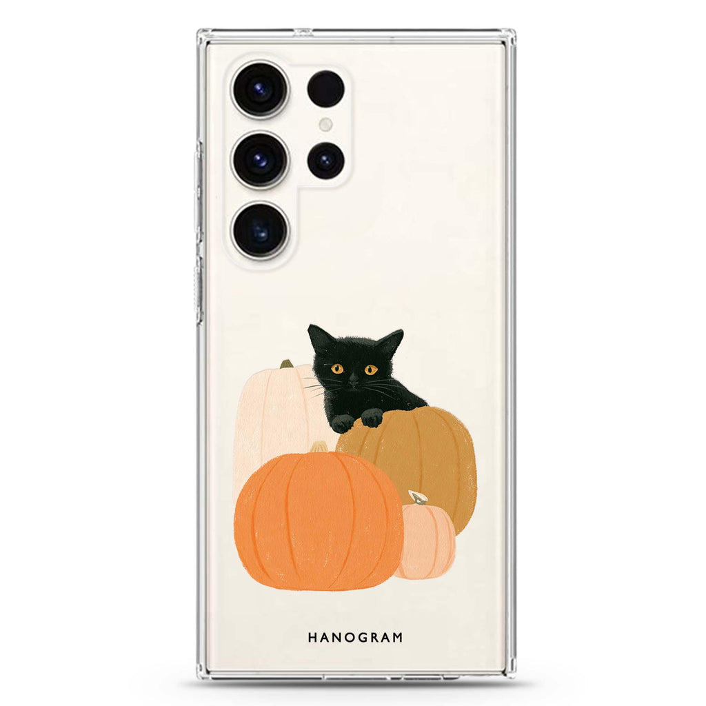 Peekaboo Pumpkin Kitten Samsung Galaxy 水晶透明保護殼