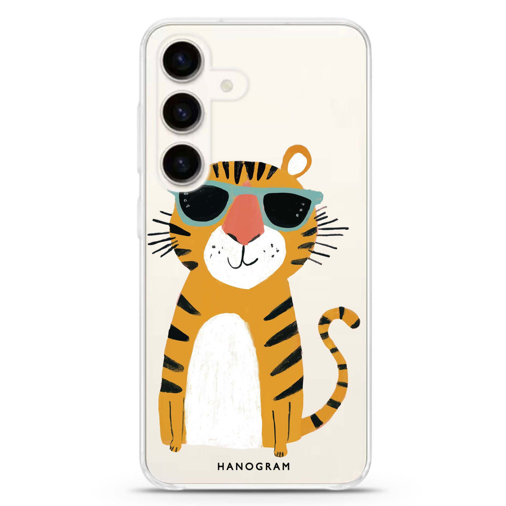 Cool Tiger Samsung Galaxy S26/S25/S24 水晶透明保護殼正面展示