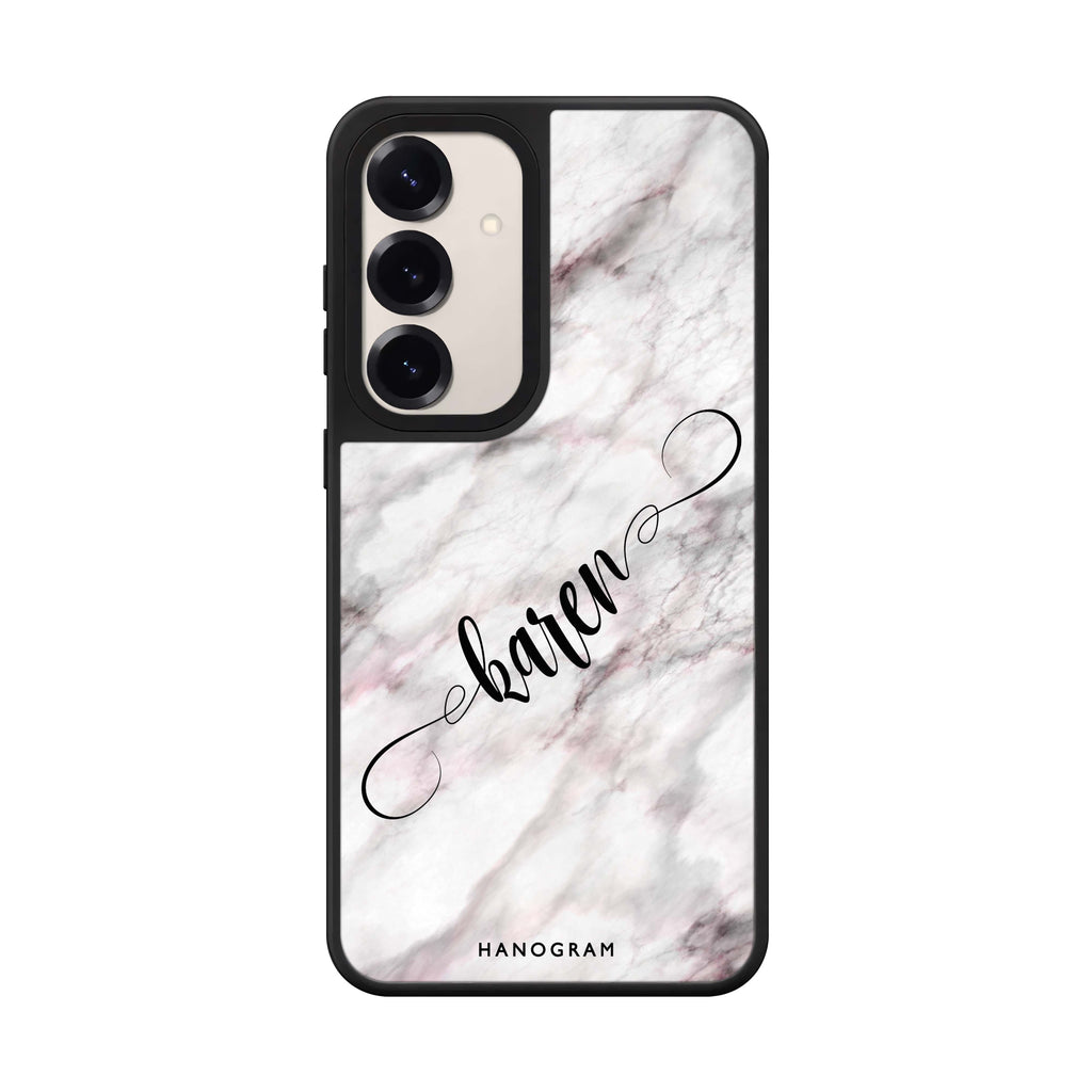 Cursive Name & Marble 鏡面手機殼