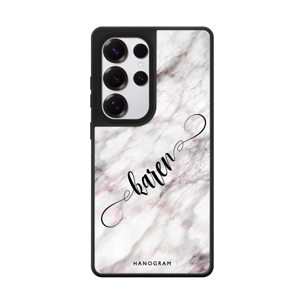 Cursive Name & Marble 鏡面手機殼