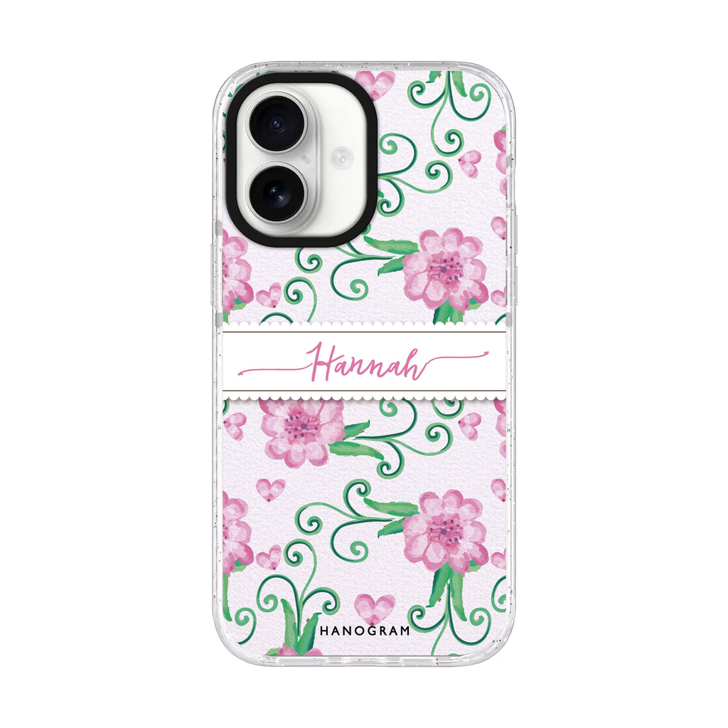 The Dancing Flower iPhone 17 水晶透明保護殼正面展示
